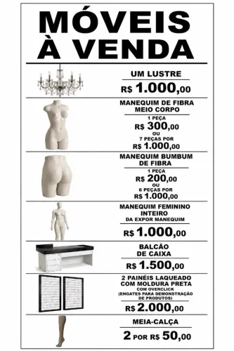 VENDO MOVEIS PARA SEU COMERCIO