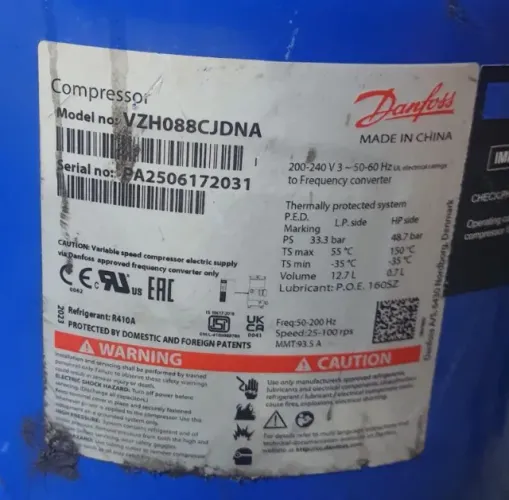 compressor Scroll invereter 12Tr's + Inversor de frequencia.