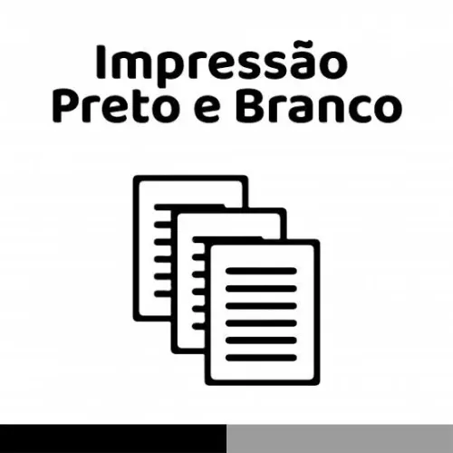 Impressão preto e branco 