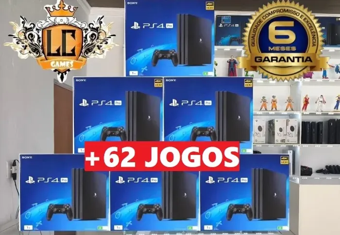 PLAYSTATION 4 PRO 1TBº + 72 JOGOS + GARANTIA O6 MESES + BRINDES ( LOJA FISICA )