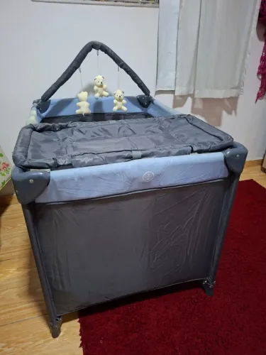 Berço Portátil Desmontável Baby Style Confort Azul