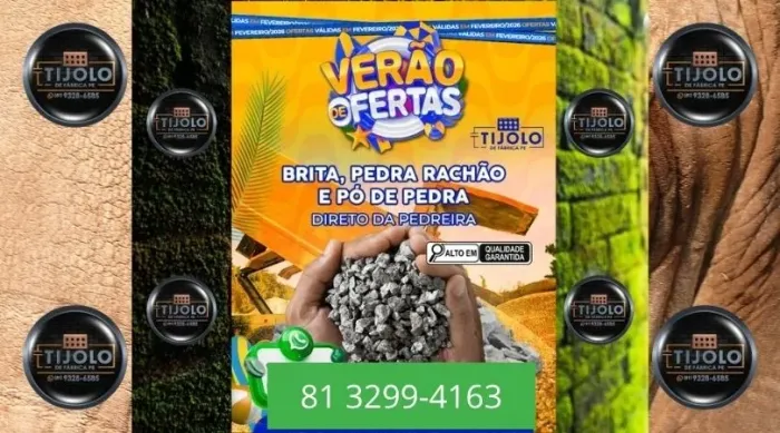 brita 10 mt direto da pedreira 
