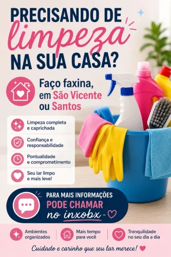 FAÇO FAXINA NA SUA RESIDÊNCIA!