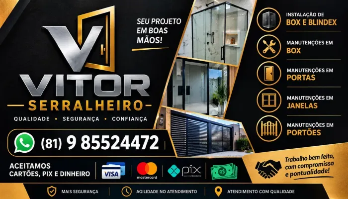 MANUTENÇÃO E INSTALAÇÃO EM ALUMÍNIO E VIDRO
