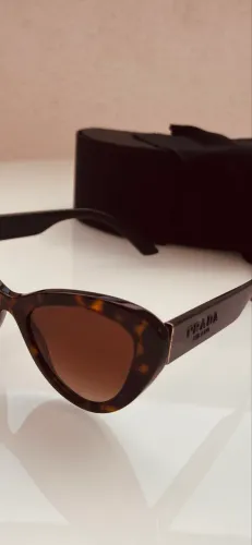 Óculos Prada Original Feminino Gatinho Tartaruga Marrom
