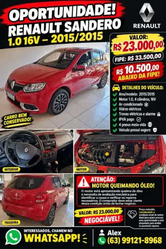Renault Sandero Authentique Hi-power 1.0 16V 5P 2015