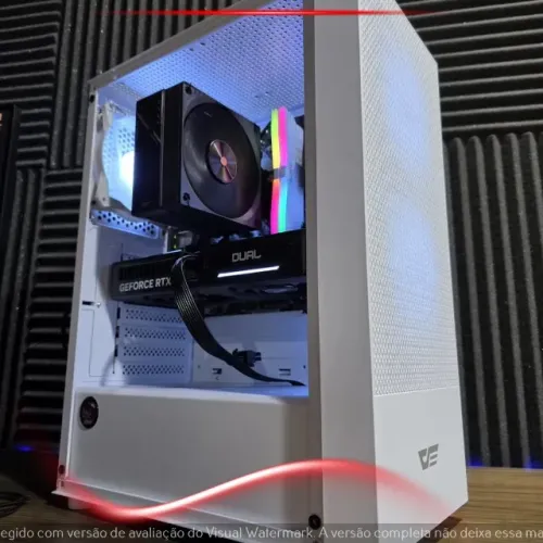 PC Gamer Ryzen 5 5600X RTX 5050 16GB 512GB NVMe ARGB Branco