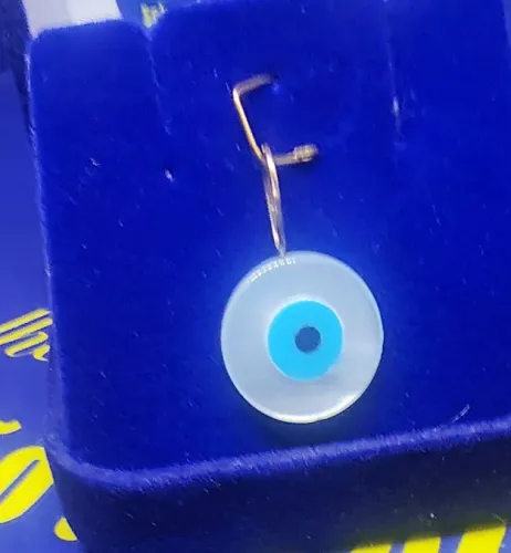 Pingente Olho Grego 15 mm Ouro 18 Kilates Peso 1.00 Gramas