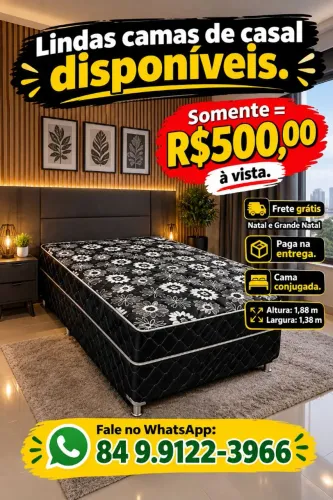 Vendas de lindas camas, com entrega gratuita em Natal e região.