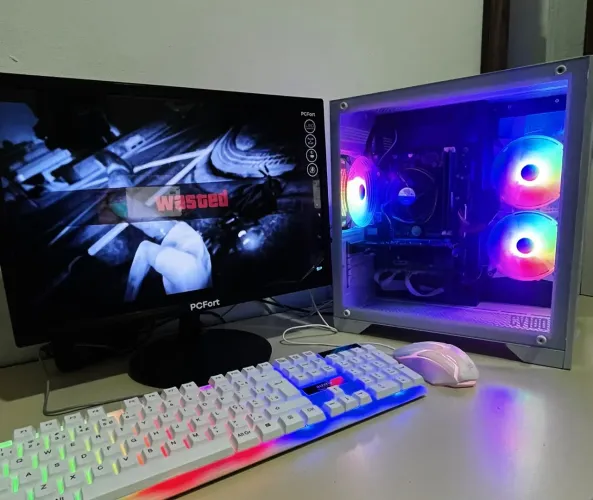 PC Gamer Completo i7 16GB RX 550 SSD+1TB Gabinete Novo + Monitor Novo