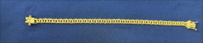 Pulseira de prata banhada em ouro 18k