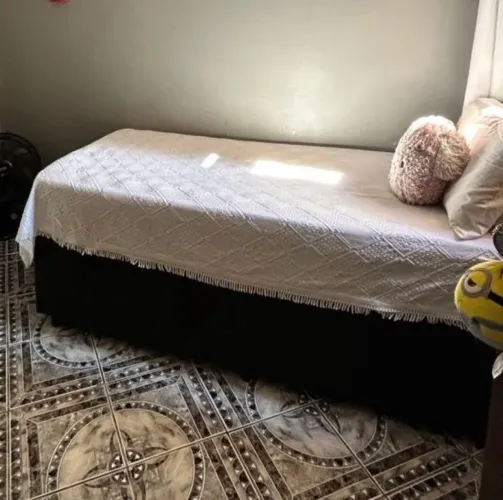 Cama Solteiro Box Baú + Colchão Castor