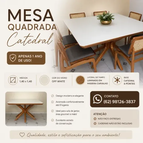 Mesa Quadrada Catedral