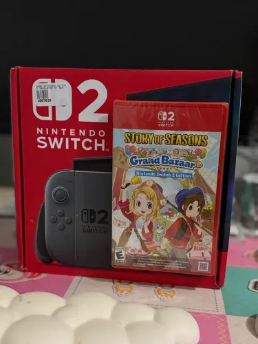 NINTENDO SWITCH 2 NOVO + MÍDIA FÍSICA LACRADA