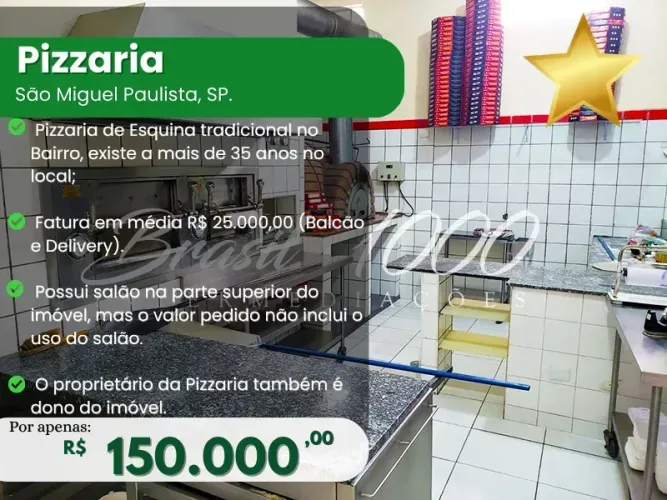 Pizzaria em São Miguel Paulista, SP. (Cód. 106860)