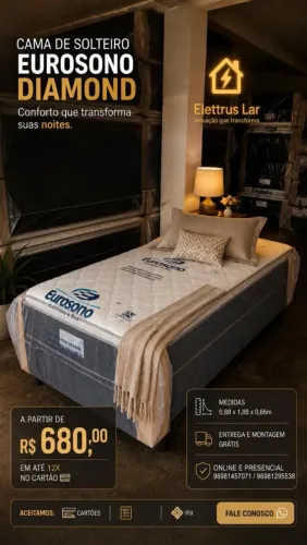 Vendo cama box solteiro 