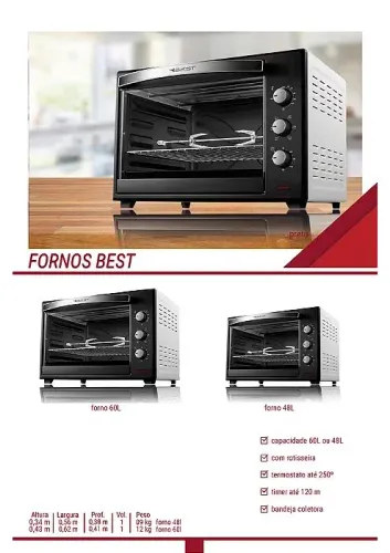 Forno elétrico best 48 litros 