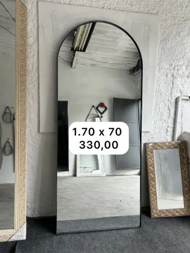 ESPELHO GRANDE 1.70 x 70 - MOLDURA DE COURO