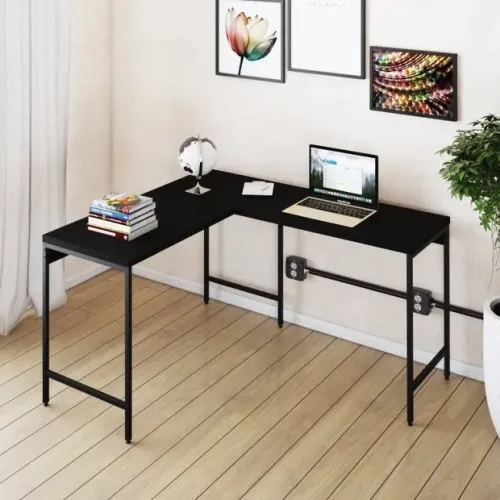 Escrivaninha Mesa Escritório em L Estilo Active 120cm Industrial