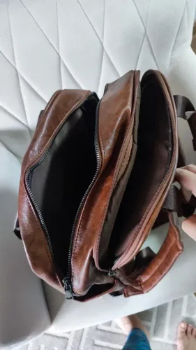 Mochila bolsa Marrom com divisórias