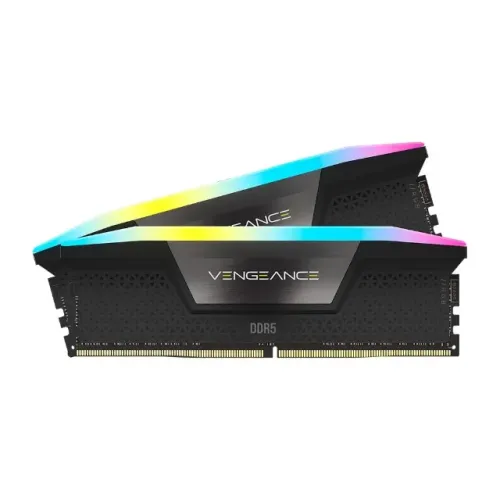 Memória Corsair Vengeance RGB 32GB (2x16GB) DDR5 6000MHz CL36 Preto CMH32GX5M2E6000C36
