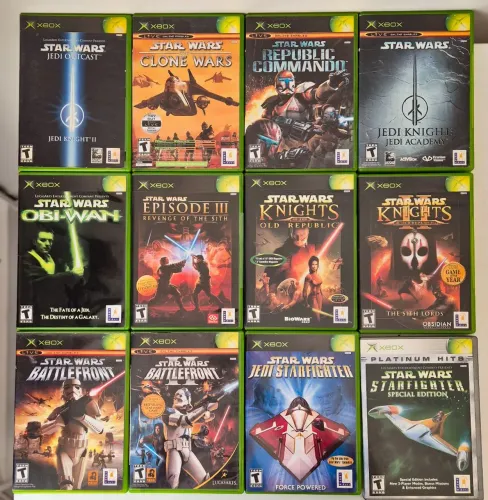 [XBOX Clássico] Lote de 12 jogos de Star Wars - CIB (ENVIO)