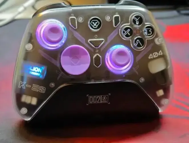 Controle com tecnologia TMR botões iguais a de um mousse, gatilhos regulável 