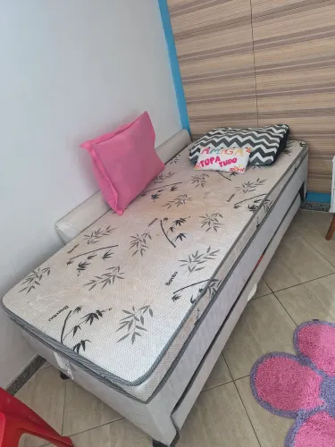 Cama box solteiro conjugada com auxiliar