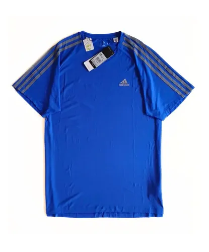Camiseta Adidas 3S Poliamida Azul Masculino