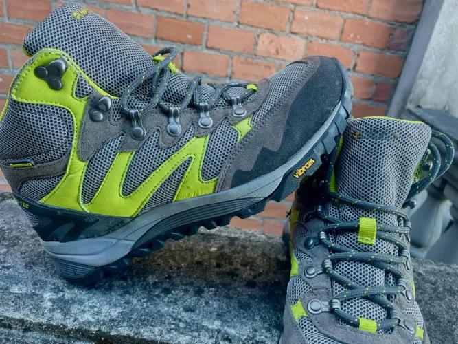 Bota de caminhada masculina Hi-Tec V-Lite Sphike Mid WP, ?grafite/lima/preta