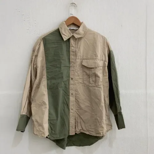 Camisa ZARA Verde, Tamanho M - Usado