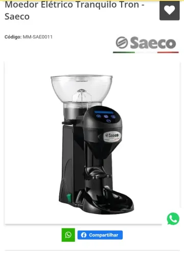 MOEDOR DE CAFÉ DIGITAL. SAECO. 220V.