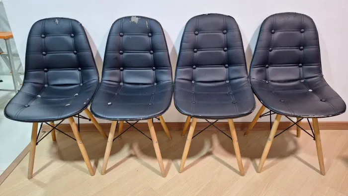 Kit 4 Cadeiras Charles Eames eiffel botonê