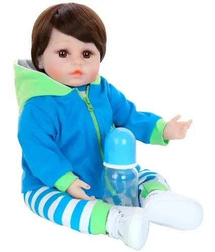 Boneca Bebê Reborn 45cm Vinil Articulada S