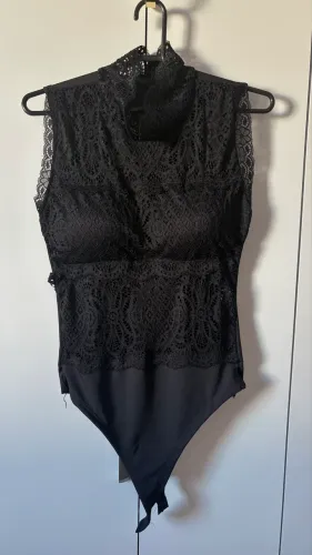 BODY DE RENDA - PRETO