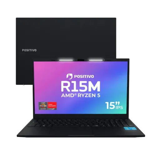 Notebook Positivo Vision R15M Ryzen 7-5825U, 8GB, 256GB , FullHD IPS, Novo, Lacrado