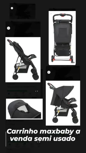 Carrinho maxbaby semi usado em perfeito estado