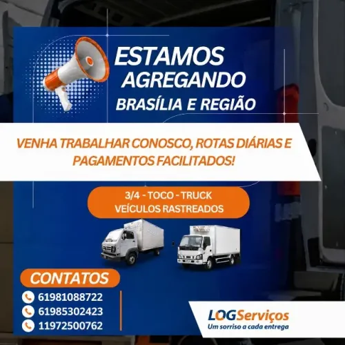Estamos agregando caminhões TOCO e TRUCK, com rastreador!