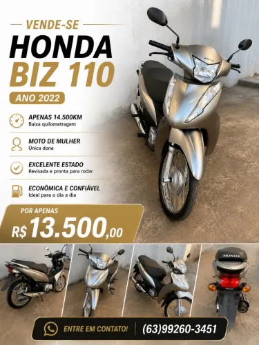 Moto 2022 Única Dona | 14.500 km | R$ 13.500