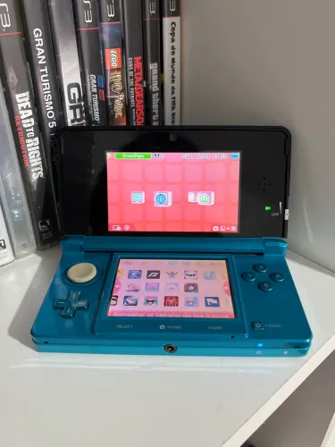 Nintendo 3ds Azul Acquablue Lotado de Jogos - Envio pela olx