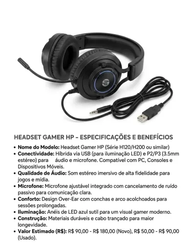 Fone de ouvido headset, muito bom