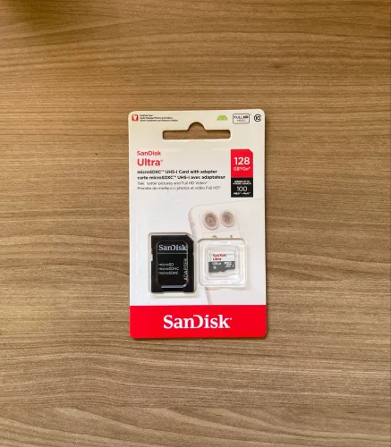 Cartão de memória 128Gb Sandisk ultra