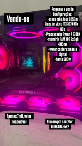 Vende-se computador gamer de alta performance