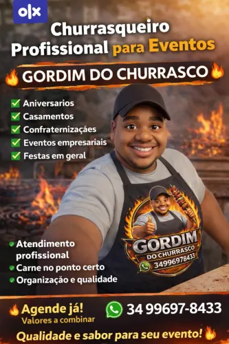 Churrasqueiro para Festas e Eventos | Gordim do Churrasco