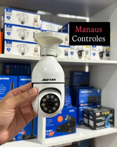 Câmera de Segurança Estilo lâmpada Wi-Fi 2.4GHz com visão Noturna