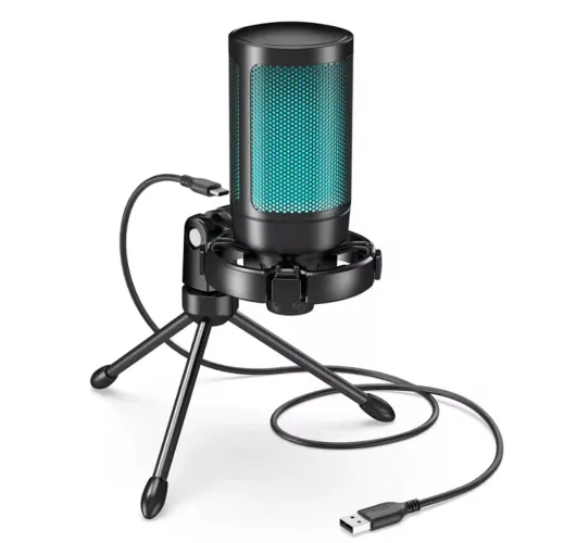 Microfone Fifine A2 Rgb Usb Condensador