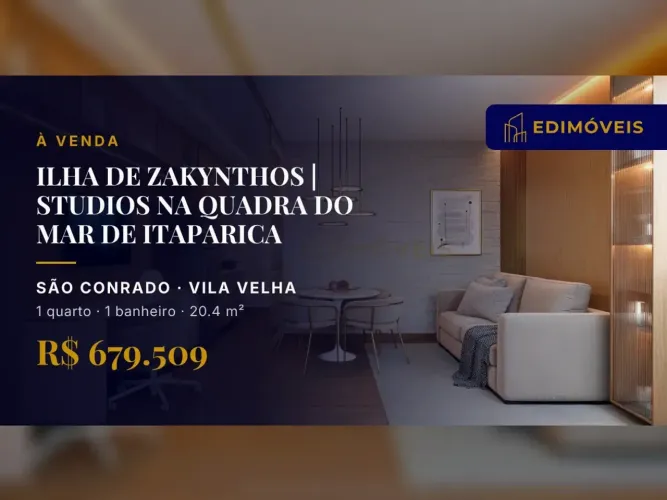 Aproveite a vida à beira-mar: Studio moderno em São Conrado, Vila Velha!
