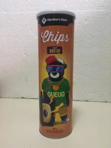 Lata vazia de batata importada colecionável 