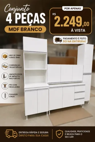 Cozinha 100% MDF / PROMOÇÃO / NOVO 