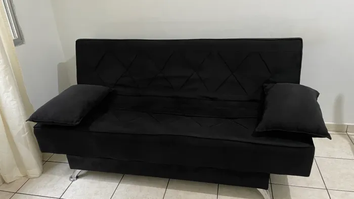 SOFÁ RECLINÁVEL (CAMA) PRETO